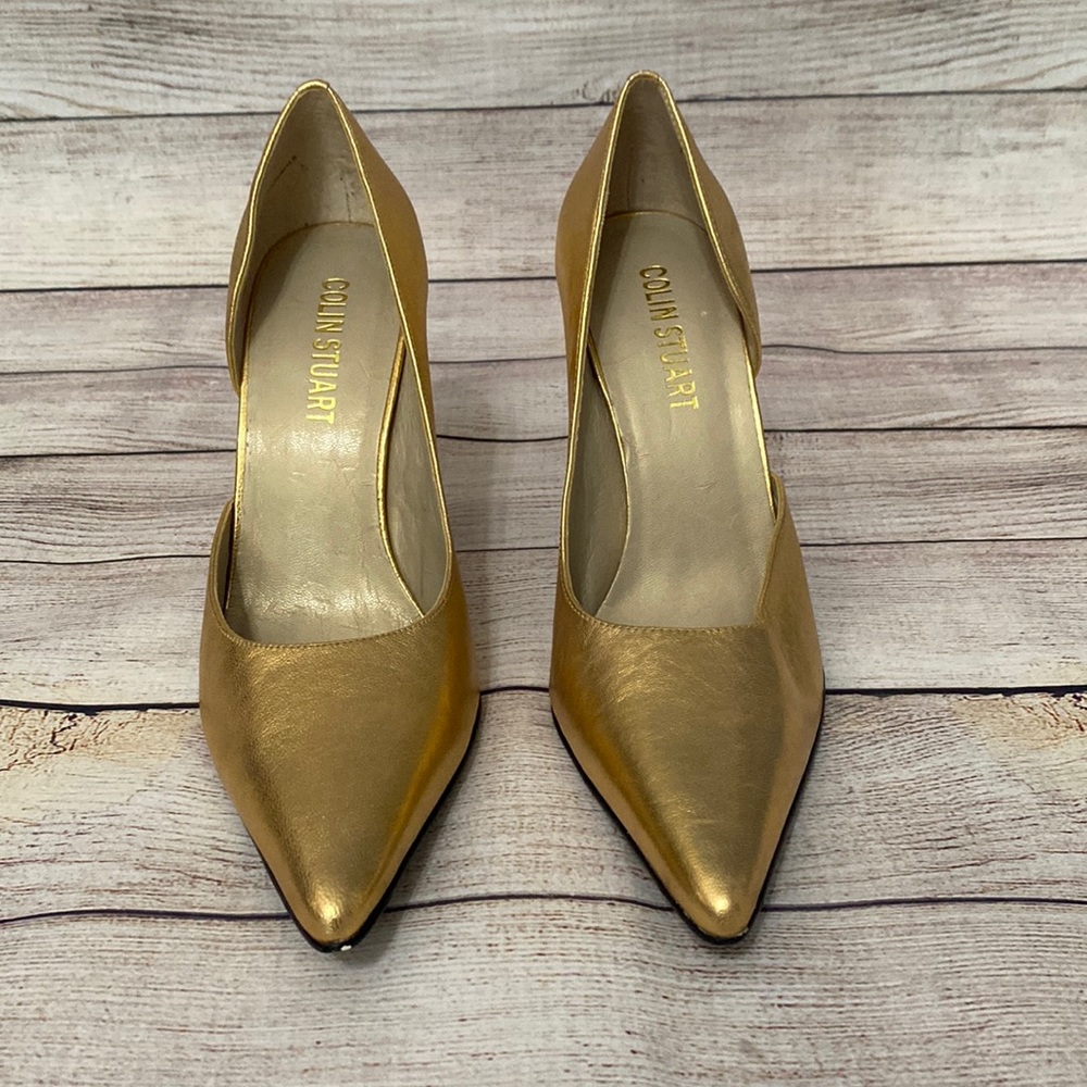 Colin Stuart Gold High Heel Shoes